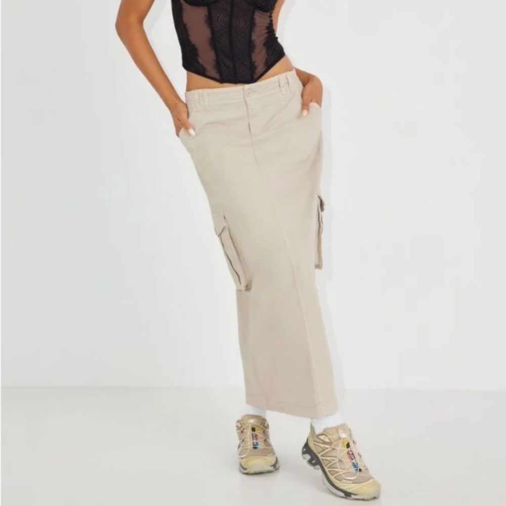 Garage | Kai Khaki Cargo Skirt